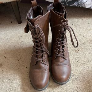 Brown Combat Boots